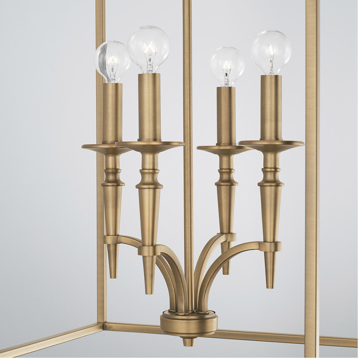 Abbie 4 Light 18 inch Aged Brass Foyer Light Ceiling Light