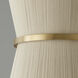 Cecilia 6 Light 20 inch Bleached Natural Rope and Patinaed Brass Foyer Light Ceiling Light