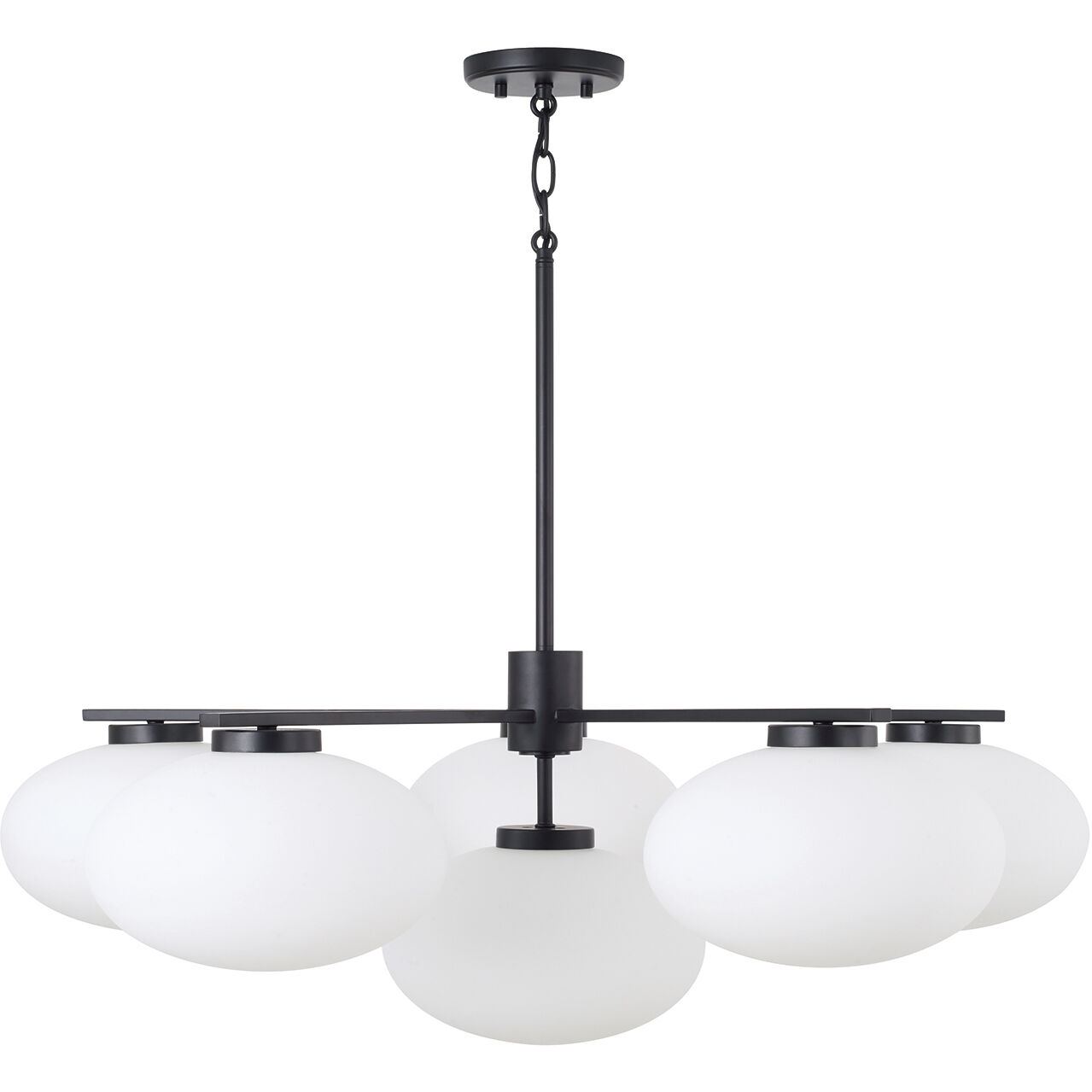 Soren 6 Light 37 inch Matte Black Chandelier Ceiling Light