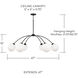 Amos 6 Light 47 inch Black Iron Chandelier Ceiling Light