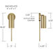 Robbie 1 Light 5 inch Aged Brass Sconce Wall Light