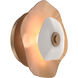 Atmosphere Cumulus LED Novel Brass Sconce/Flush Mount Ceiling Light in 3000K LED, Novel Brass with White Inner, Small