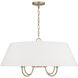 Julia 4 Light 28.5 inch Matte Brass Pendant Ceiling Light