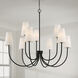 Averitt 9 Light 46 inch Matte Black Chandelier Ceiling Light