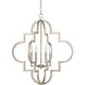 Ellis 4 Light 26 inch Antique Silver Pendant Ceiling Light