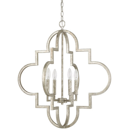 Ellis 4 Light 26 inch Antique Silver Pendant Ceiling Light