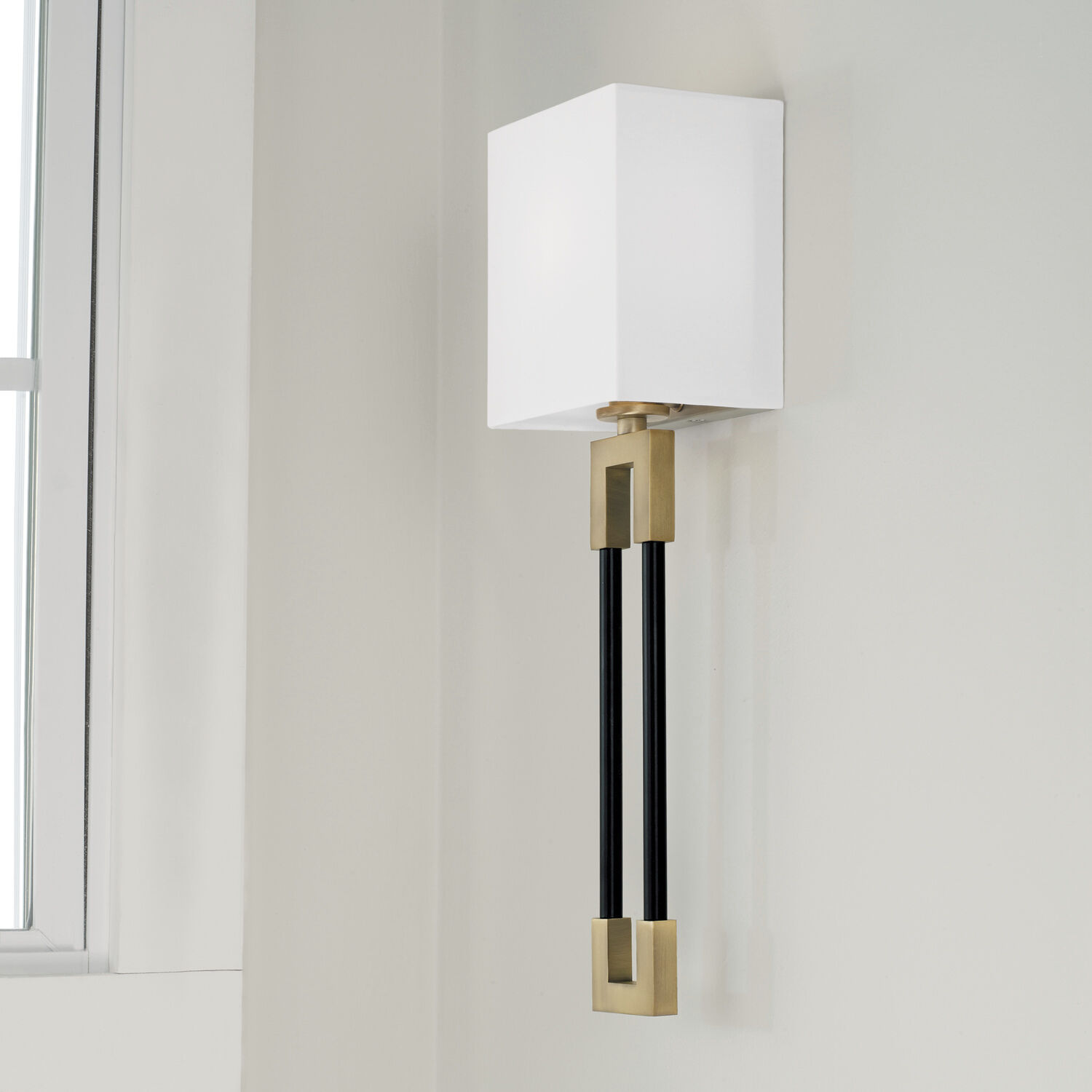 Bleeker 1 Light 6 inch Aged Brass and Black ADA Sconce Wall Light