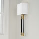 Bleeker 1 Light 6 inch Aged Brass and Black ADA Sconce Wall Light