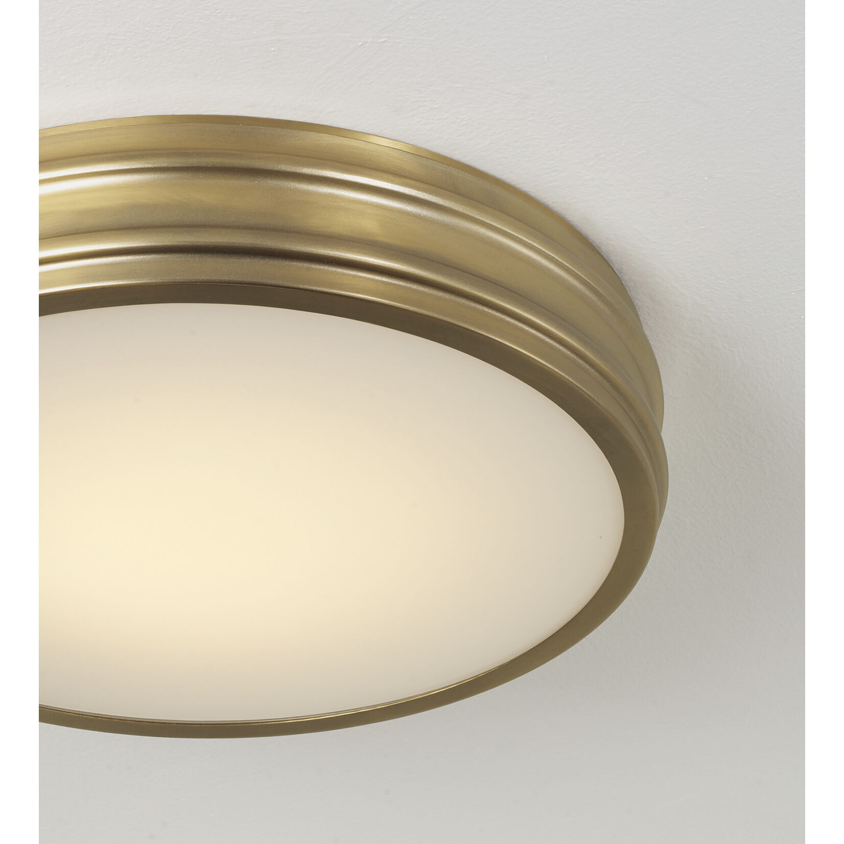 Vale LED 16 inch Aged Brass Flush Mount Ceiling Light