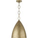 Francesca LED 13 inch Feathered Gold Pendant Ceiling Light