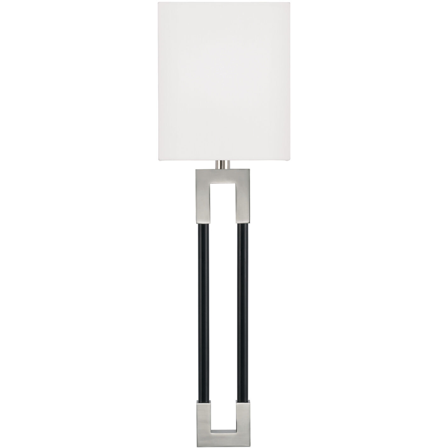 Bleeker 1 Light 6 inch Polished Nickel and Black ADA Sconce Wall Light