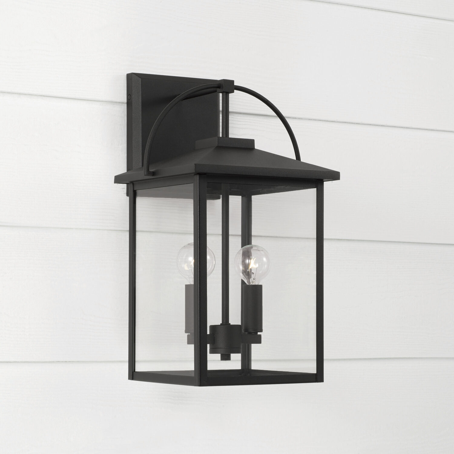 Bryson 2 Light 16.5 inch Black Outdoor Wall Lantern