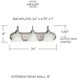 Arthur 3 Light 24 inch Matte Nickel Vanity Light Wall Light