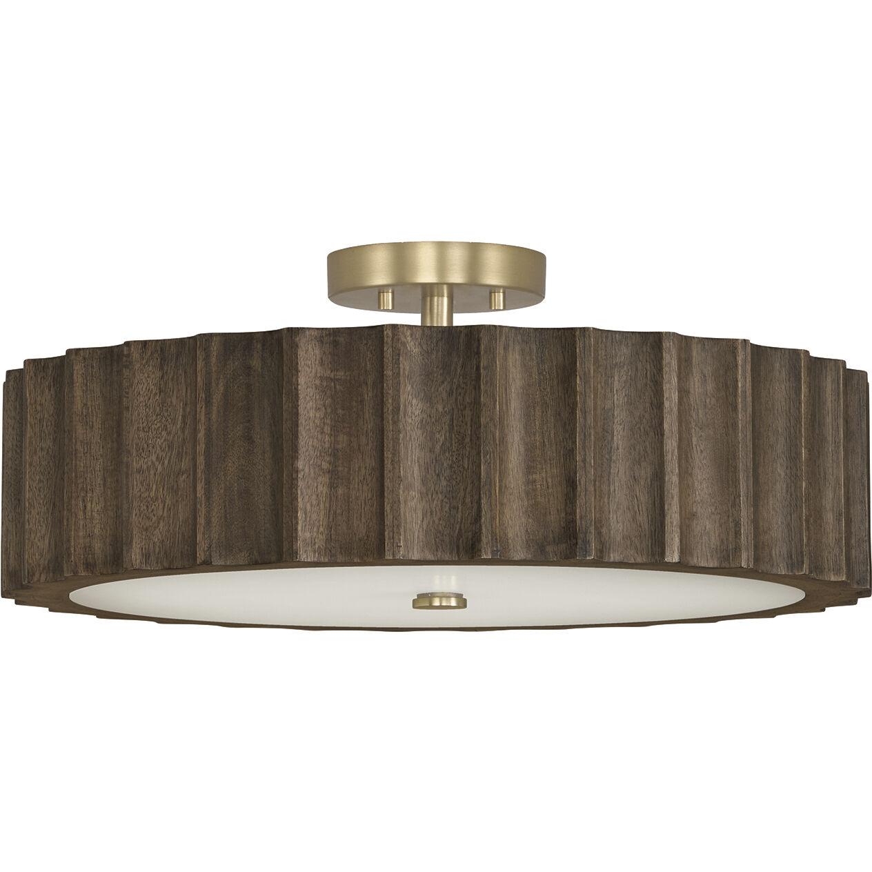 Cody 4 Light 20 inch Matte Brass Semi-Flush Mount Ceiling Light