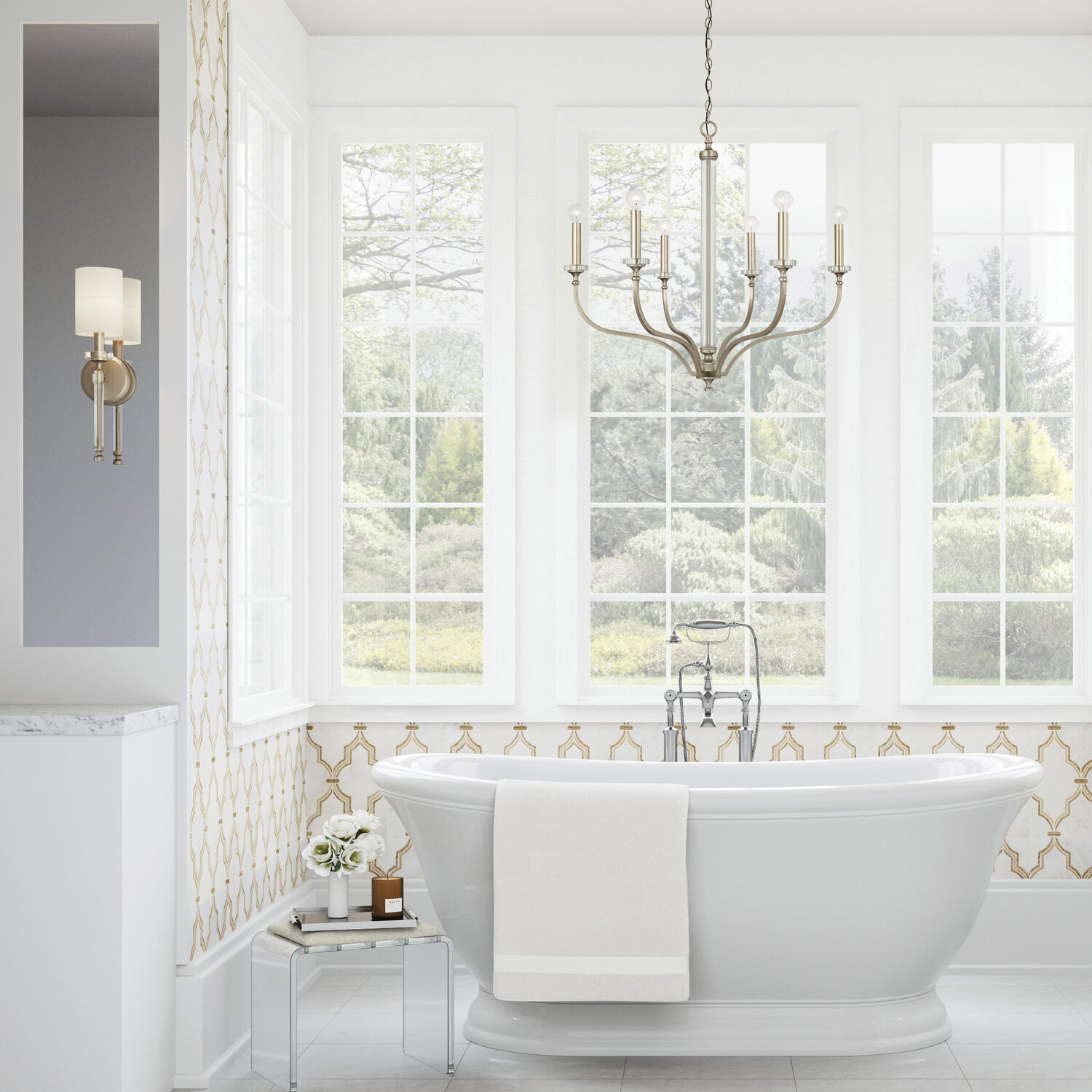 Breigh 1 Light 5 inch Brushed Champagne Sconce Wall Light