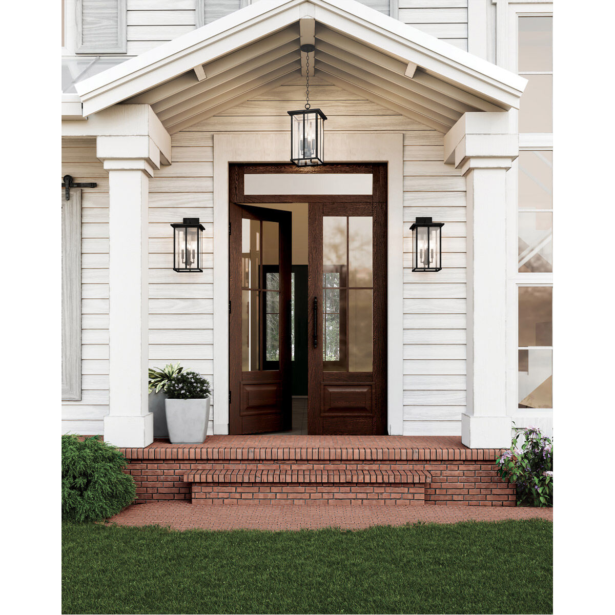 Barrett 4 Light 22 inch Black Outdoor Wall Lantern