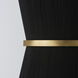 Cecilia 6 Light 20 inch Black Rope and Patinaed Brass Foyer Light Ceiling Light