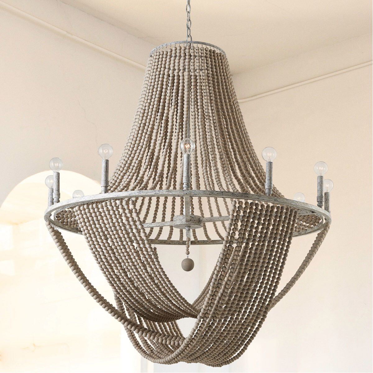 Kayla 12 Light 42 inch Mystic Sand Chandelier Ceiling Light
