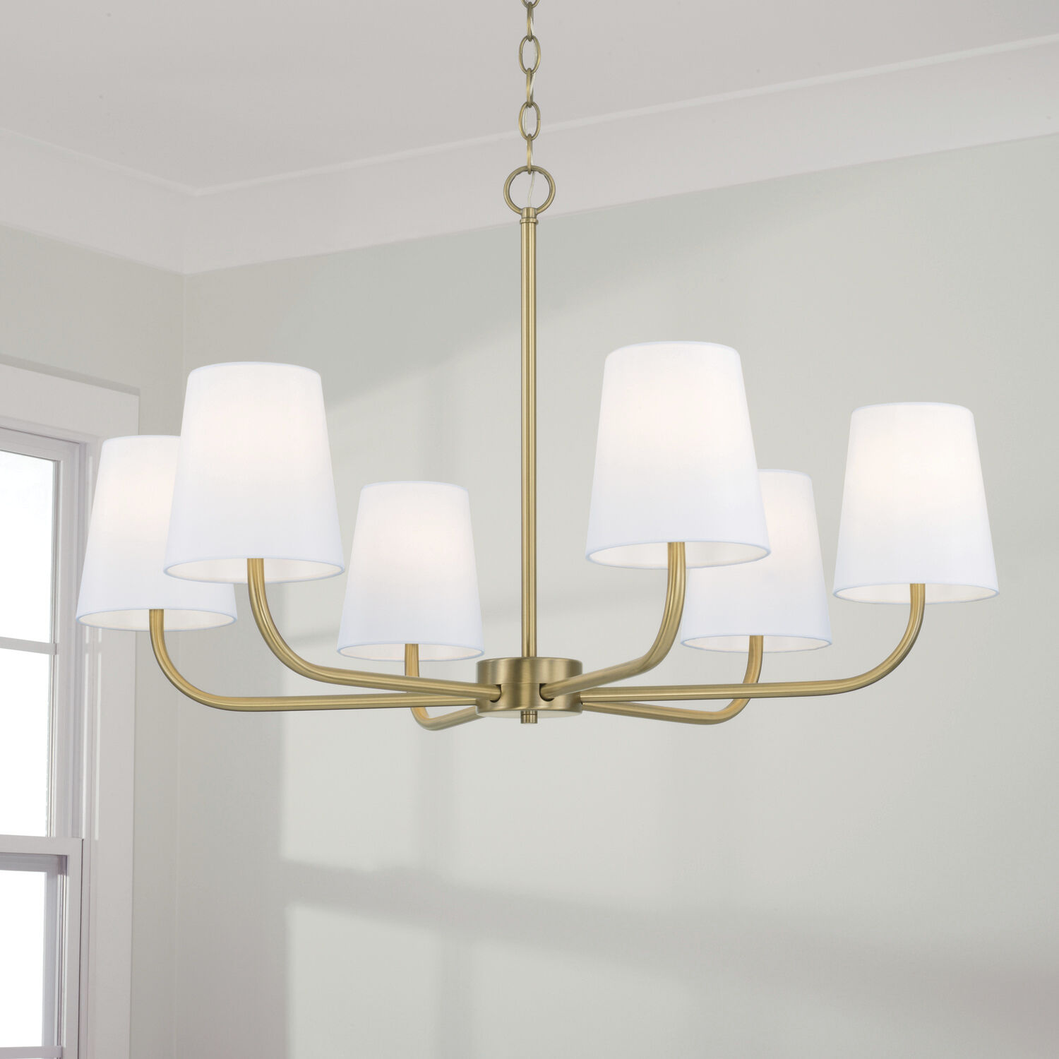 Brody 6 Light 34.5 inch Aged Brass Chandelier Ceiling Light