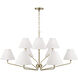 Chadwick 9 Light 45 inch Aged Brass Chandelier Ceiling Light