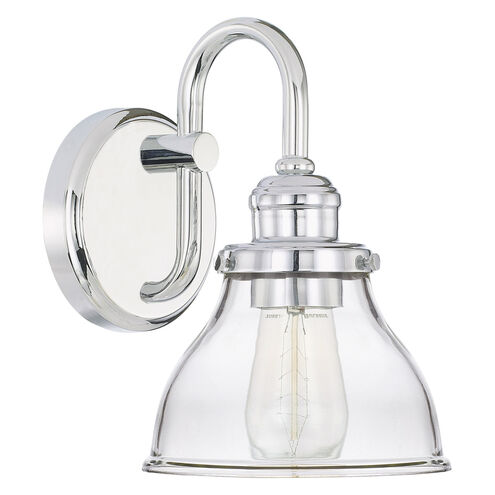 Baxter 1 Light 7 inch Chrome Sconce Wall Light in Clear