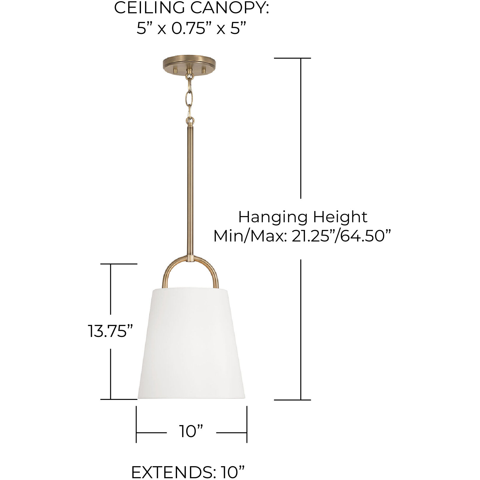 Brody 1 Light 10 inch Aged Brass Pendant Ceiling Light