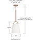 Brody 1 Light 10 inch Aged Brass Pendant Ceiling Light