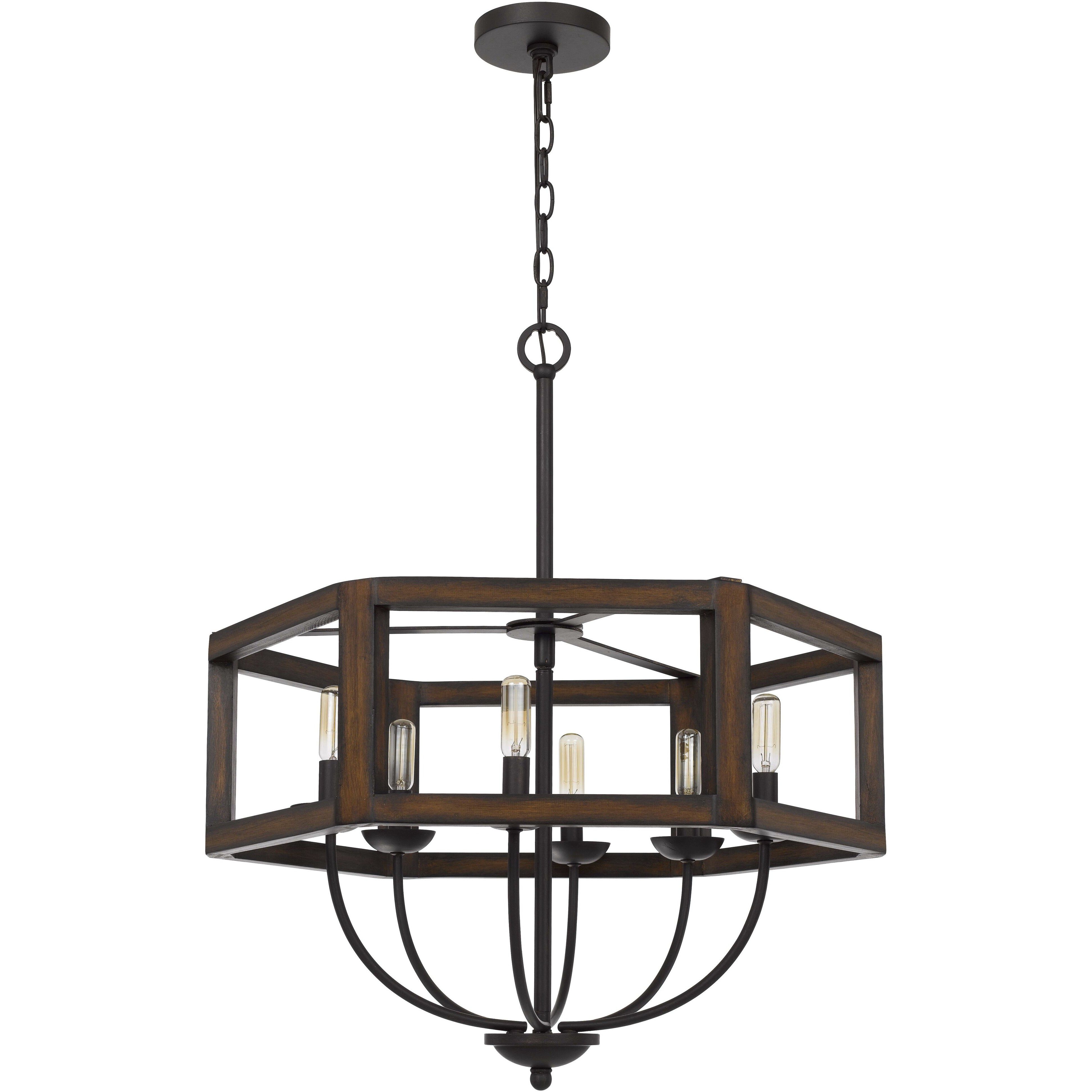 Renton 6 Light 24 inch Oak Chandelier Ceiling Light