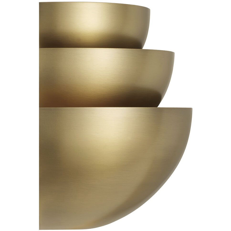 Gia 2 Light 15 inch Aged Brass Sconce Wall Light