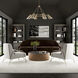 Leo 6 Light 48 inch Matte Brass Chandelier Ceiling Light