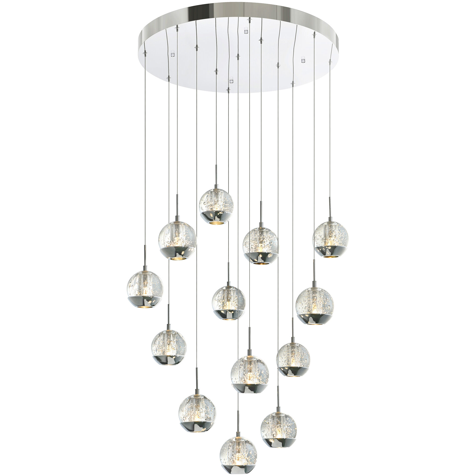 Perrier LED 24 inch Chrome Multi Light Pendant Ceiling Light