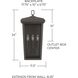 Donnelly 3 Light 24 inch Oiled Bronze Outdoor Wall Lantern
