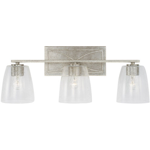 Sylvia 3 Light 24 inch Antique Silver Vanity Light Wall Light