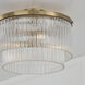 Vaughn 3 Light 16 inch Aged Brass Pendant Ceiling Light