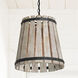 Remi 1 Light 14 inch Brushed White Wash and Nordic Iron Pendant Ceiling Light