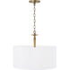 Abbie 3 Light 19 inch Aged Brass Pendant Ceiling Light