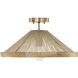 Maya 1 Light 19 inch Matte Brass Semi-Flush Ceiling Light, Convertible Dual Mount