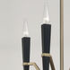 Enzo 4 Light 15.5 inch Aged Brass and Black Chandelier Ceiling Light
