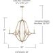 Claire 6 Light 32 inch Brushed Champagne Chandelier Ceiling Light