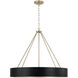 Weller 4 Light 27.5 inch Matte Brass and Black Chandelier Ceiling Light