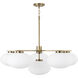 Soren 6 Light 37 inch Aged Brass Chandelier Ceiling Light