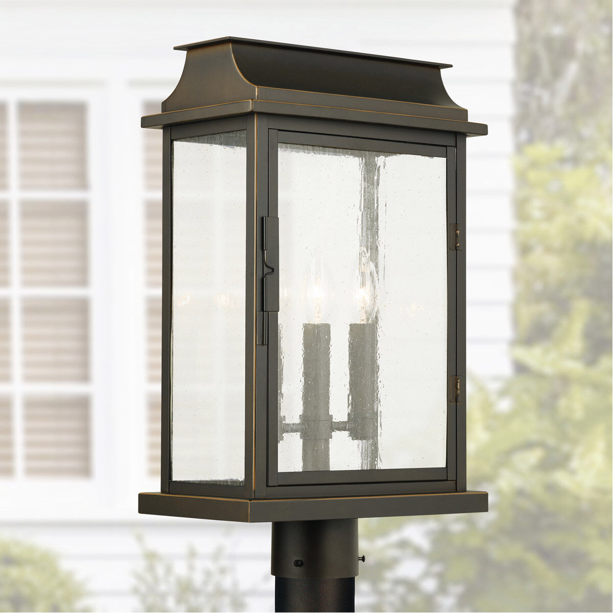 Bolton 3 Light 20 inch Oiled Bronze Outdoor Post Lantern