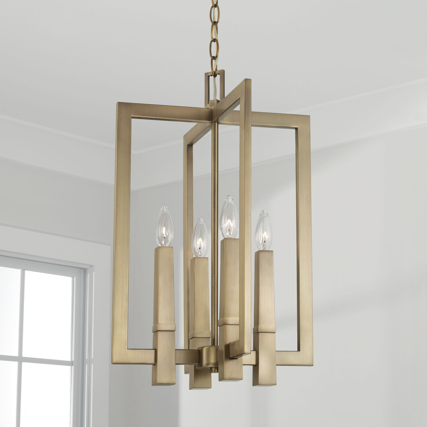Blake 4 Light 14 inch Aged Brass Foyer Ceiling Light