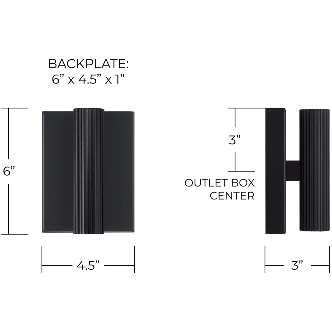 Ian LED 4.5 inch Matte Black ADA Sconce Wall Light