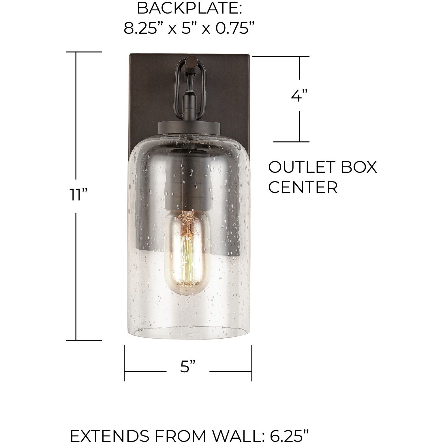 Wilton 1 Light 5 inch Old Bronze Sconce Wall Light