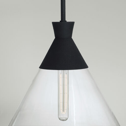 Paloma 1 Light 15 inch Textured Black Pendant Ceiling Light