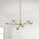 Atlas 6 Light 38 inch Aged Brass Chandelier Ceiling Light
