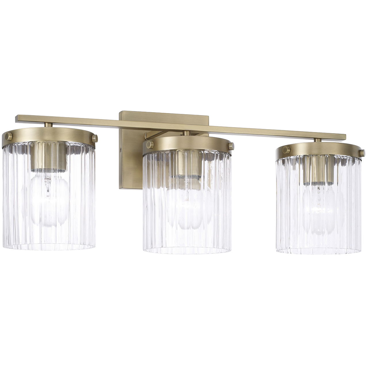Vaughn 3 Light 23.25 inch Aged Brass Vanity Light Wall Light