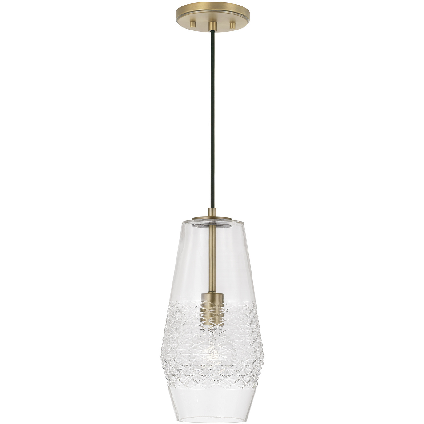 Dena 1 Light 7 inch Aged Brass Pendant Ceiling Light