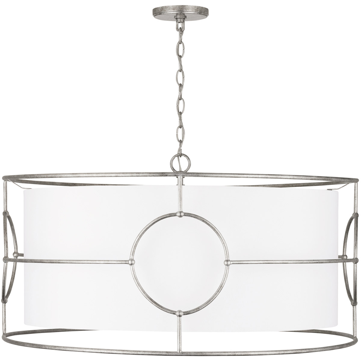 Oran 6 Light 32 inch Antique Silver Pendant Ceiling Light